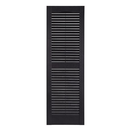 Perfect Shutters 15 Inch x 55 Inch Louver Exterior Vinyl Shutter, PR LVR-15-55-02
